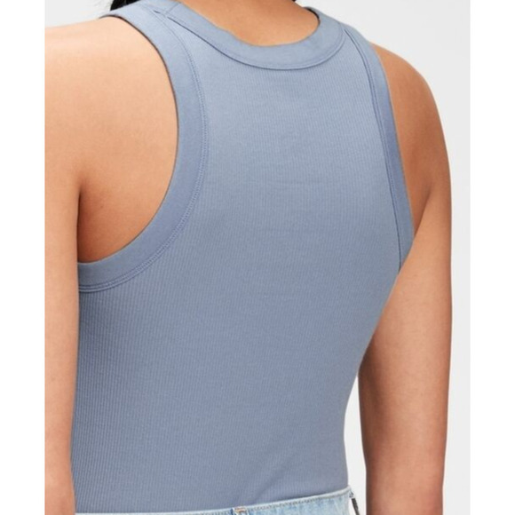 Gap Rib Halter Tank Top Sleeveless Woman's Sage Green Size Large NWT - Picture 11 of 11